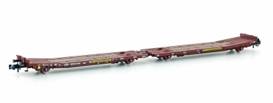 Hobbytrain H23784 - N - Doppelflachwagen TWA800A Laadks, DB, Ep. V